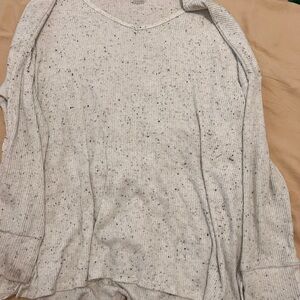 American Eagle Cream Speckled Sweater